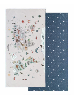 Kentia Float 264 Παιδική Πετσέτα Θαλάσσης Microfiber Λευκή 70x140cm