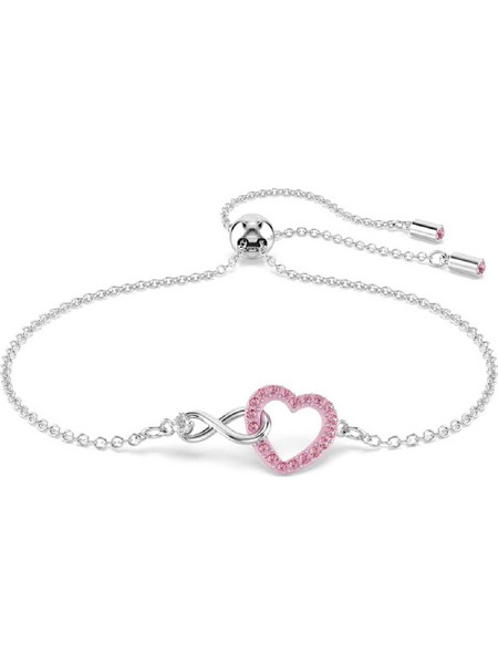 Swarovski Γυναικείο Βραχιόλι Αλυσίδα με Καρδιά Ασημί με Ζιργκόν 5691143