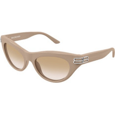 Balenciaga BB0466S 003 Γυναικεία Γυαλιά Ηλίου Cat Eye Κοκάλινα Μπεζ με Καφέ Φακό