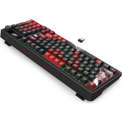 Redragon Artemis Pro Ασύρματο Μηχανικό Gaming Πληκτρολόγιο με Hi-Fi Custom Διακόπτες RGB Black Red