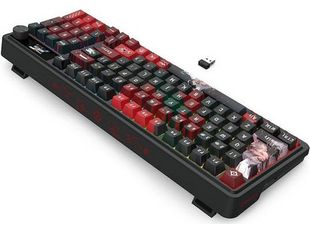 Redragon Artemis Pro Ασύρματο Μηχανικό Gaming Πληκτρολόγιο με Hi-Fi Custom Διακόπτες RGB Black Red