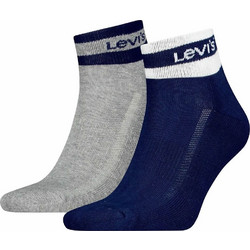 Levi's Ανδρικές Κάλτσες Κοντές Navy Μπλε Ανθρακί 2Pack 37157-1111
