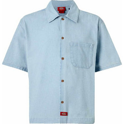 Dickies Ανδρικό Πουκάμισο Βαμβακερό Κοντομάνικο Κανονική Γραμμή Γαλάζιο DK0A88PH0FE