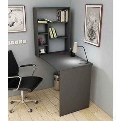 Stewe Home Γραφείο Ξύλινο με Βιβλιοθήκη 154x59x16cm STE-000192-V257