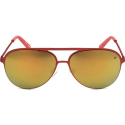 Web WE0136 67G Γυναικεία Γυαλιά Ηλίου Aviator Μεταλλικά Κόκκινο με Κίτρινο Φακό