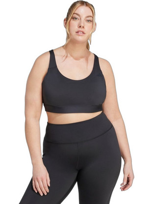 Adidas All Me Essentials Αθλητικό Μπουστάκι με Μέτρια Στήριξη Μαύρο JX6470