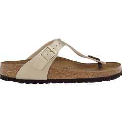 Birkenstock Gizeh Birko-Flor Δερμάτινες Γυναικείες Σαγιονάρες Ανατομικές Χρυσές 1016108