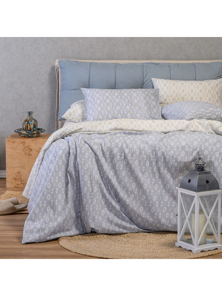 Melinen Σετ Σεντόνια Υπέρδιπλα 235x270 Casual Line River Light Grey