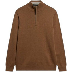 Superdry Ανδρικό Πουλόβερ με Φερμουάρ Καφέ M6110690A-H4X