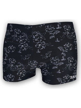 Sun Project Αθλητικό Ανδρικό Μαγιό Boxer Floral Μαύρο MB-49-3798
