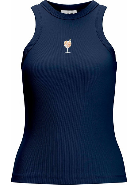 JJXX Γυναικείο Καλοκαιρινό Top Ριπ Navy Μπλε 12259002
