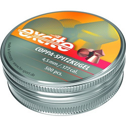 H&N Sport Excite Coppa Spitzkugel Βολίδες Pellets Αεροβόλου 4.5mm Μολυβένιες Επιχαλκωμένες 0.49g / 7.56gr 500τμχ 160311.99706.16