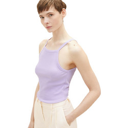 Tom Tailor Γυναικείο Καλοκαιρινό Top Ριπ Λιλά 1035368-31042