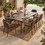 HomeMarkt Sintered Σετ Τραπεζαρία Κήπου Αλουμίνιο 9τμχ Γκρι HM10865.01