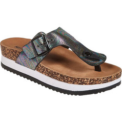 Mitsuko Γυναικείες Σαγιονάρες Flatforms Ασημί SA66005W