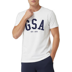 GSA Ανδρικό Αθλητικό T-Shirt Λευκό 17-2604
