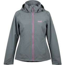 Jack Wolfskin Γυναικείο Μπουφάν Softshell Μακρύ Ανθρακί 1111191-111192