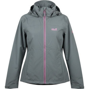 Jack Wolfskin Γυναικείο Μπουφάν Softshell Μακρύ Ανθρακί 1111191-111192