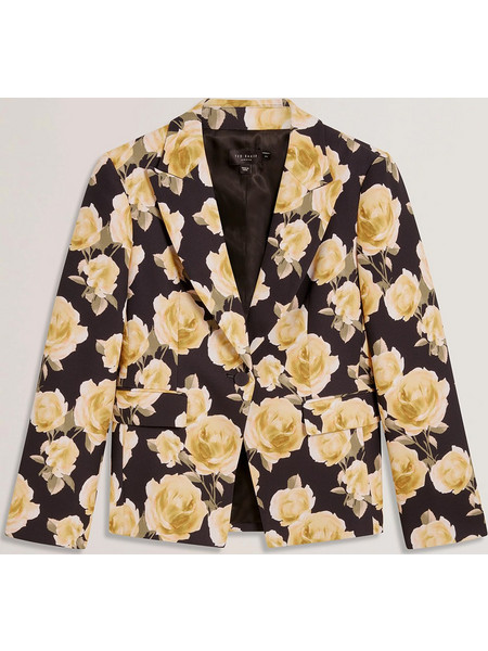 Ted Baker Γυναικείο Σακάκι Μακρύ Υφασμάτινο Μαύρο 284852
