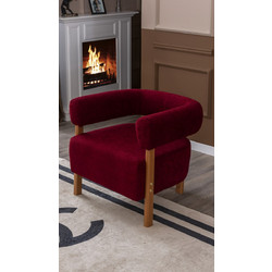 Stewe Home Πολυθρόνα Μπορντό STE-026777-V58474