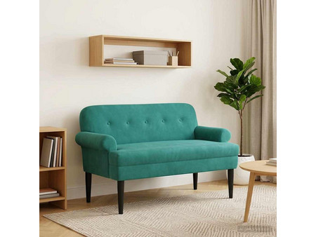 vidaXL Διθέσιος Καναπές Βελούδινος Πετρόλ 120x66x78cm 42041838
