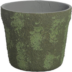 Supergreens Mossy Γλάστρα Στρογγυλή Τσιμεντένια Πράσινη 22.5x20.5cm