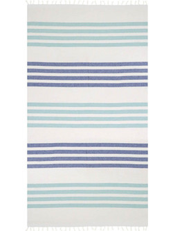 Aquablue Πετσέτα Παρεό Θαλάσσης Μπεζ Γαλάζια 90x180cm 30217