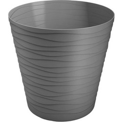 Don-Plast Tedi Γλάστρα Στρογγυλή Πλαστική Ανθρακί 25x25cm DT25-56