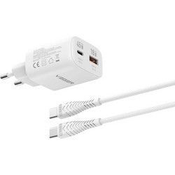 Veger TR101 Φορτιστής με Καλώδιο USB-C με Θύρα USB-A & Θύρα USB-C 45W Power Delivery