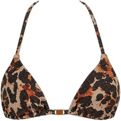 Sugarfree Bikini Top Τριγωνάκι Animal Print Καφέ 26801119