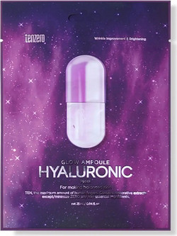Tenzero Glow Hyaluronic Sheet Μάσκα Προσώπου για Ενυδάτωση & Λάμψη με Υαλουρονικό 1τμχ