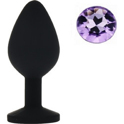 Guilty Toys Gem Medium Πρωκτική Σφήνα Diamond Plug Μαύρη Μωβ