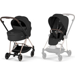 Cybex Mios Comfort Καρότσι Μωρού 2 σε 1 Sepia Black Golden Pink
