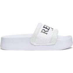 Replay Γυναικείες Παντόφλες Καλοκαιρινές Flatforms Ανατομικές Λευκές GWF1H-000-C0028S-0061