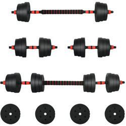 vidaXL 3403860 Ρυθμιζόμενοι Αλτήρες Σετ με Μπάρα 30kg