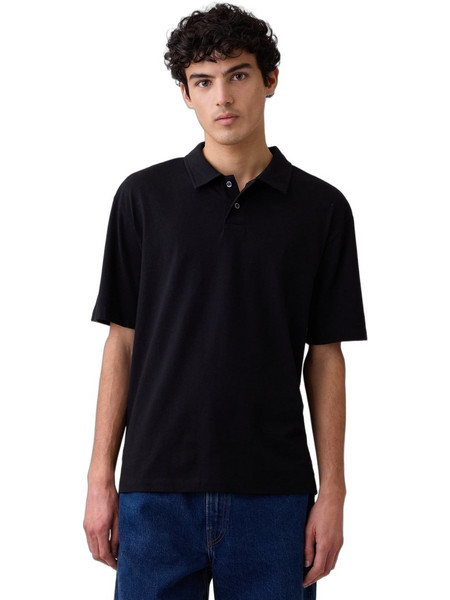 Gap Ανδρική Μπλούζα Polo Κοντομάνικη Μαύρη 900549002