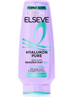 L'Oreal Paris Elseve Hyaluron Pure Conditioner για Επανόρθωση 400ml