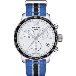 Tissot Ανδρικό Ρολόι Χρονογράφος με Μπλε Υφασμάτινο Λουράκι T0954770372