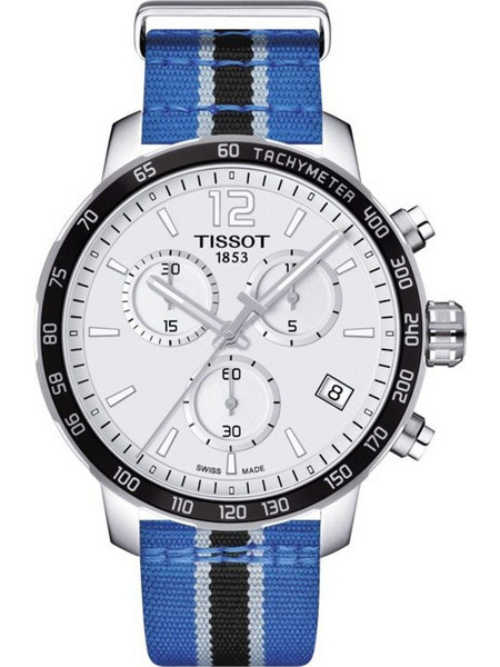 Tissot Ανδρικό Ρολόι Χρονογράφος με Μπλε Υφασμάτινο Λουράκι T0954770372