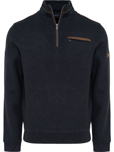 Bugatti Ανδρικό Πουλόβερ με Φερμουάρ Navy Μπλε 850065050B-280