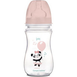 Canpol Babies Easy Star Exotic Πλαστικό Μπιμπερό με Θηλή Σιλικόνης κατά των Κολικών 12m+ Pink 300ml