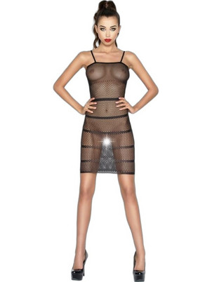 Passion Sexy Φόρεμα Διχτυωτό Μαύρο BS033