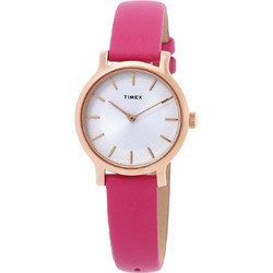 Timex Transcend Γυναικείο Ρολόι με Ροζ Δερμάτινο Λουράκι TW2W54700