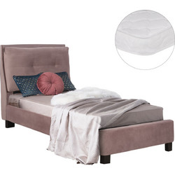 HomeMarkt Riley Κρεβάτι Μονό Υφασμάτινο με Στρώμα & Τελάρο 90x200cm HM21282.02