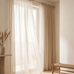 Premier Κουρτίνα Παραθύρου με Τρέσα 300x270 Valeria 20.00.12363 Ecru