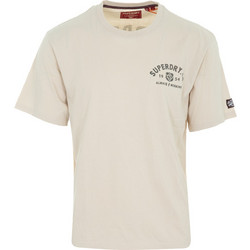 Superdry D3 Ovin HERITAGE BIKER Loose Tee Ανδρικό Αθλητικό T-Shirt Μπεζ M1012350A-1KI