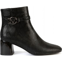 Versace 19V69 Γυναικεία Μποτάκια Αστραγάλου Μαύρα με Χοντρό Χαμηλό Τακούνι AM5C402-5