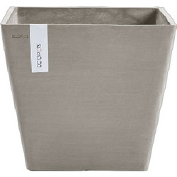 Ecopots Roterdam Γλάστρα Τετράγωνη Πλαστική Εκρού ERO74.005.20TA