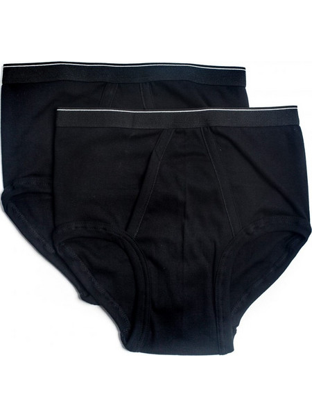 Nina Club Ανδρικά Σλιπ Βαμβακερά Μαύρα 2Pack NC311