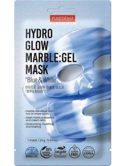 Purederm Hydro Glow Marble Gel Sheet Μάσκα Προσώπου για Ενυδάτωση & Λάμψη 24gr